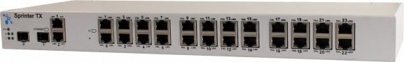 Sprinter TX 20.24E1.2GE.CSFP.SFP.DC48AC220 (24 интерфейса Е1, 2 интерфейса Gigabit Ethernet, интерфейс SFP/CSFP 1Gb, интерфейс SFP 1Gb, питание ~220В и -48В)