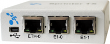 Sprinter TX MINI.2E1.1FE.AC220 (2 интерфейса Е1, 1 интерфейс Fast Ethernet, питание адаптер ~220В)